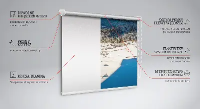 Fensterrollo für den Innenbereich mit Bergen als Motiv