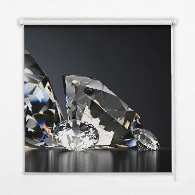 Fensterrollo mit Diamantenmotiv