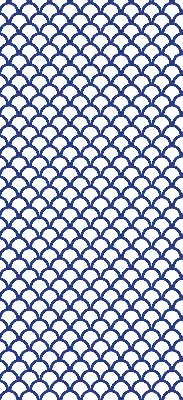 Fensterrollo in der Farbe Blaue Schuppen