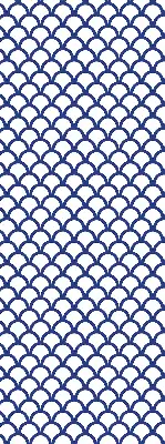 Fensterrollo in der Farbe Blaue Schuppen
