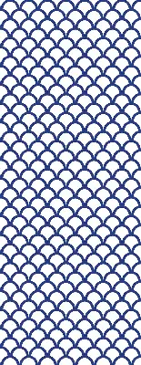 Fensterrollo in der Farbe Blaue Schuppen