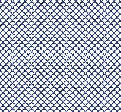 Fensterrollo in der Farbe Blaue Schuppen