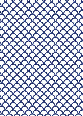 Fensterrollo in der Farbe Blaue Schuppen