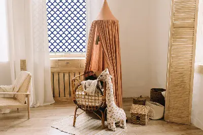 Fensterrollo in der Farbe Blaue Schuppen
