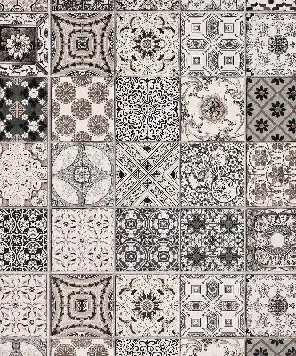 Fensterrollo mit portugiesischem Muster