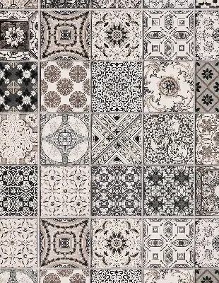 Fensterrollo mit portugiesischem Muster