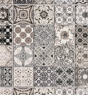 Fensterrollo mit portugiesischem Muster
