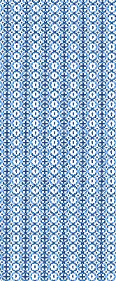 Fensterrollo mit blauem Formenmuster