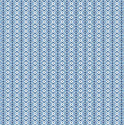 Fensterrollo mit blauem Formenmuster