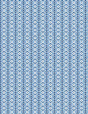 Fensterrollo mit blauem Formenmuster