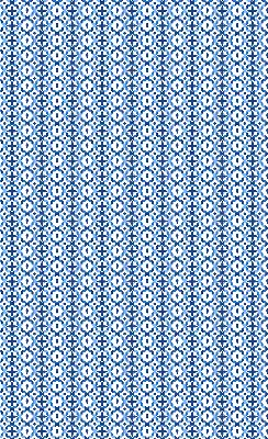 Fensterrollo mit blauem Formenmuster