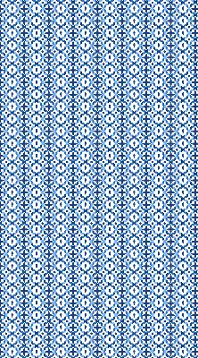 Fensterrollo mit blauem Formenmuster