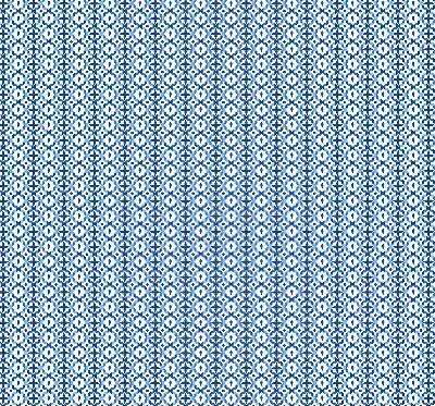 Fensterrollo mit blauem Formenmuster