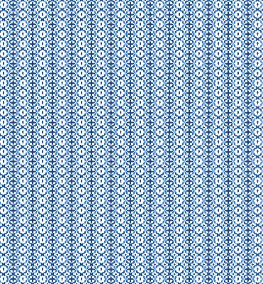 Fensterrollo mit blauem Formenmuster