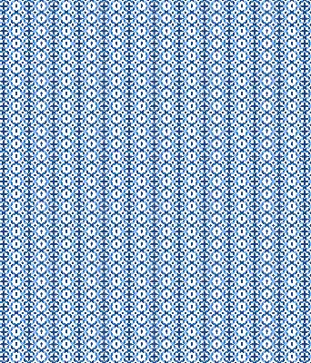 Fensterrollo mit blauem Formenmuster
