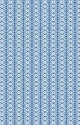 Fensterrollo mit blauem Formenmuster