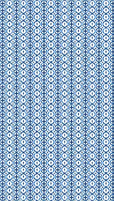 Fensterrollo mit blauem Formenmuster
