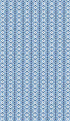 Fensterrollo mit blauem Formenmuster