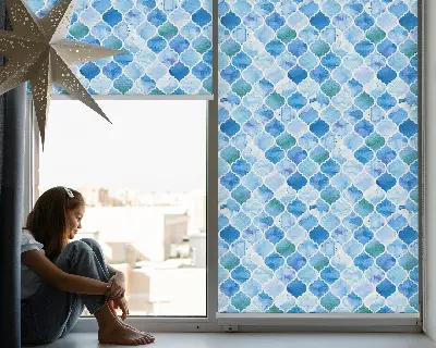 Fensterrollo in der Ausführung Lampenmuster