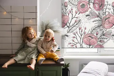 Rollo Fenster mit Motiv von Blütenknospen am Baum