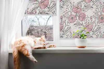 Rollo Fenster mit Motiv von Blütenknospen am Baum