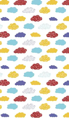 Rollo mit buntem Wolkendesign