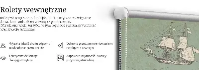 Fensterrollo mit Motiv einer Ozeankarte