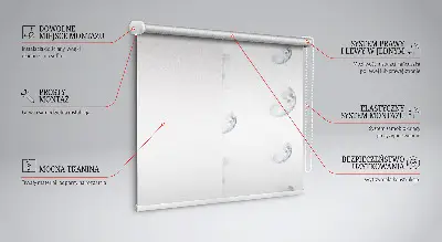 Fensterrollo für den Innenbereich Modell Monde