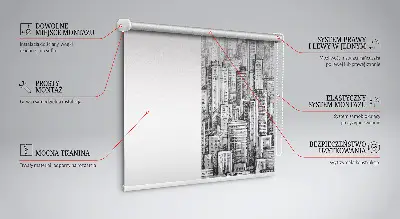 Fensterrollo mit Stadtmotiv