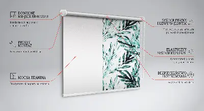Fensterrollo für den Innenbereich mit Blättermotiv