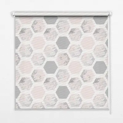 Fensterrollo mit Sechseck Design