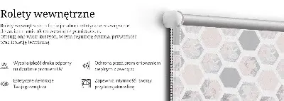 Fensterrollo mit Sechseck Design