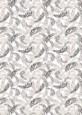 Fensterrollo mit Pflanzenblätter-Motiv