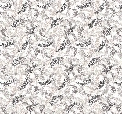 Fensterrollo mit Pflanzenblätter-Motiv