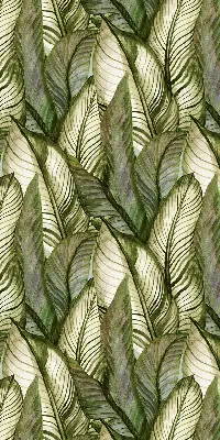 Fensterrollo mit Blättermotiv