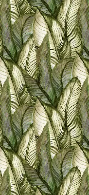 Fensterrollo mit Blättermotiv