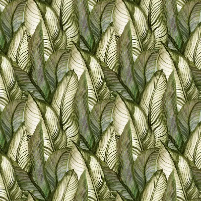 Fensterrollo mit Blättermotiv