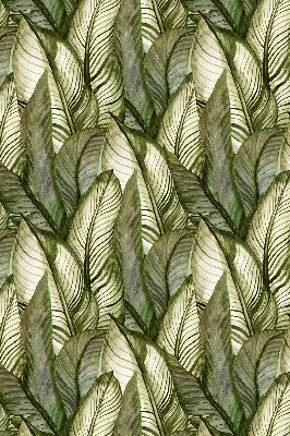 Fensterrollo mit Blättermotiv