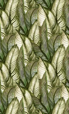 Fensterrollo mit Blättermotiv