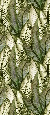 Fensterrollo mit Blättermotiv