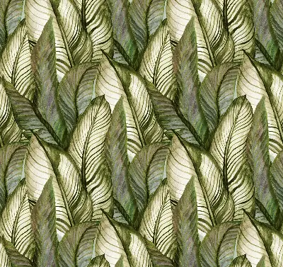 Fensterrollo mit Blättermotiv