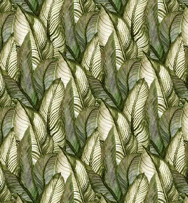 Fensterrollo mit Blättermotiv