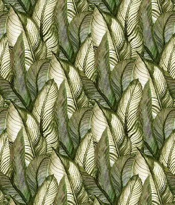 Fensterrollo mit Blättermotiv