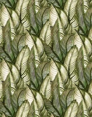 Fensterrollo mit Blättermotiv