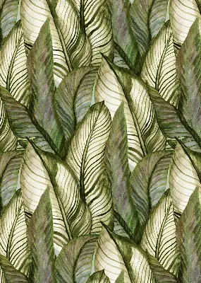 Fensterrollo mit Blättermotiv