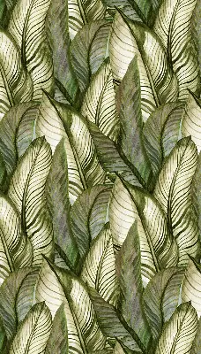 Fensterrollo mit Blättermotiv