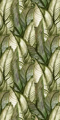Fensterrollo mit Blättermotiv