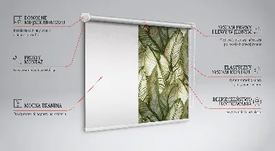Fensterrollo mit Blättermotiv