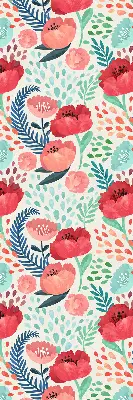 Fensterrollo für den Innenbereich mit Mohn-Motiv