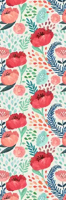 Fensterrollo für den Innenbereich mit Mohn-Motiv